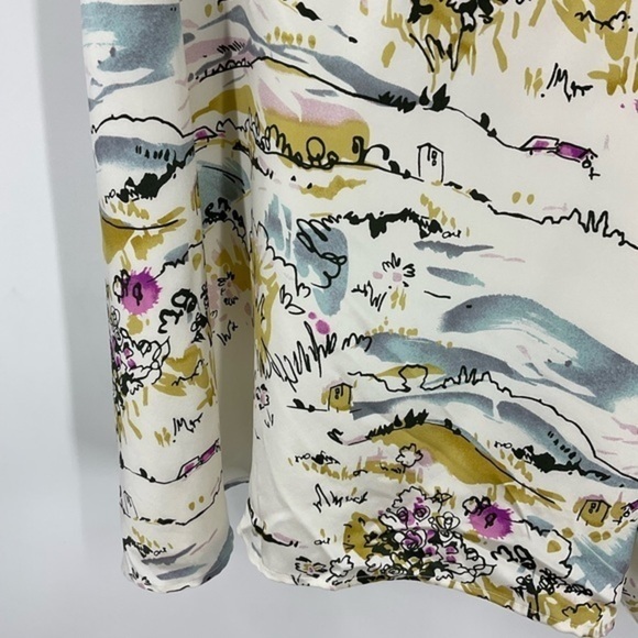 Amanda Smith 100% silk scenic floral print skirt 14 - Picture 7 of 10